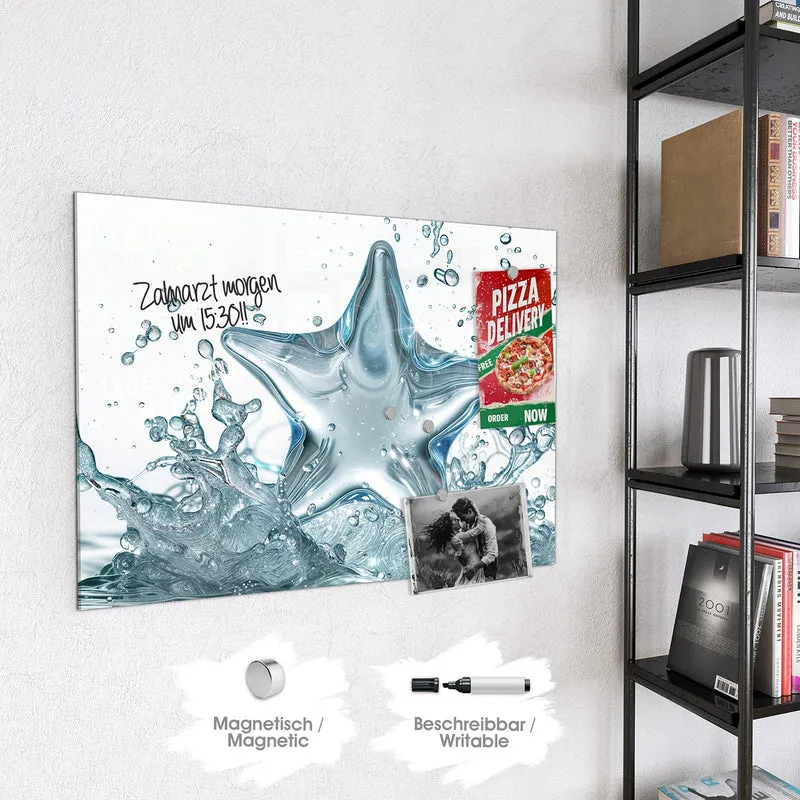 Magnettafel - Stern aus Wasser