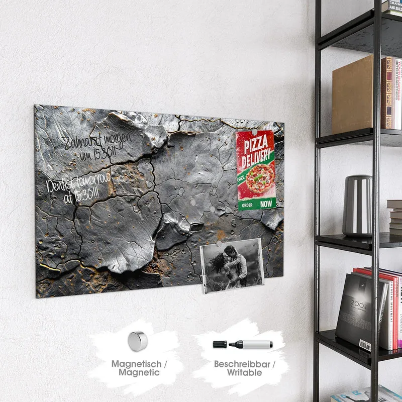 Magnettafel - Schiefer mit Rostspuren