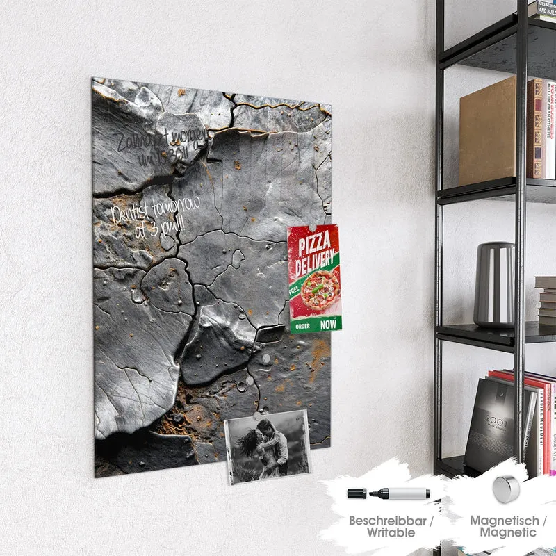 Magnettafel - Schiefer mit Rostspuren
