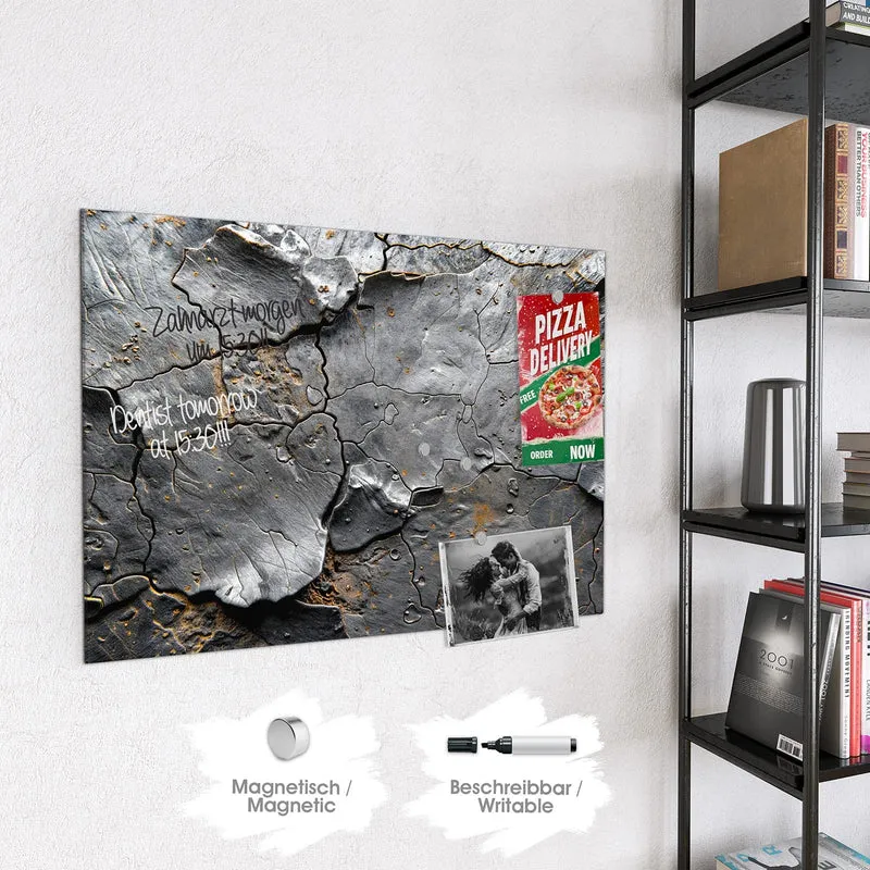 Magnettafel - Schiefer mit Rostspuren