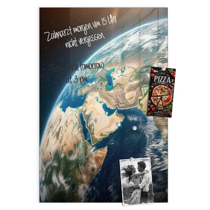 Magnettafel - Erdkugel mit Kontinenten