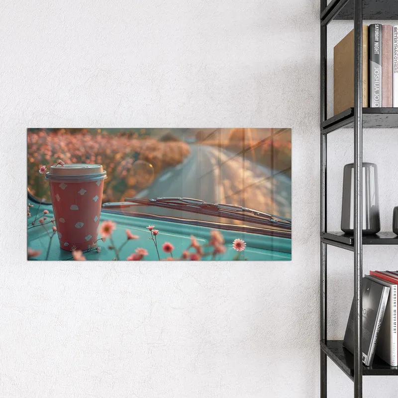 Magnettafel - Rosa Kaffeebecher