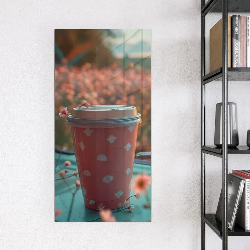Magnettafel - Rosa Kaffeebecher