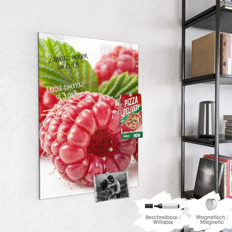 Magnettafel - Saftige Himbeeren
