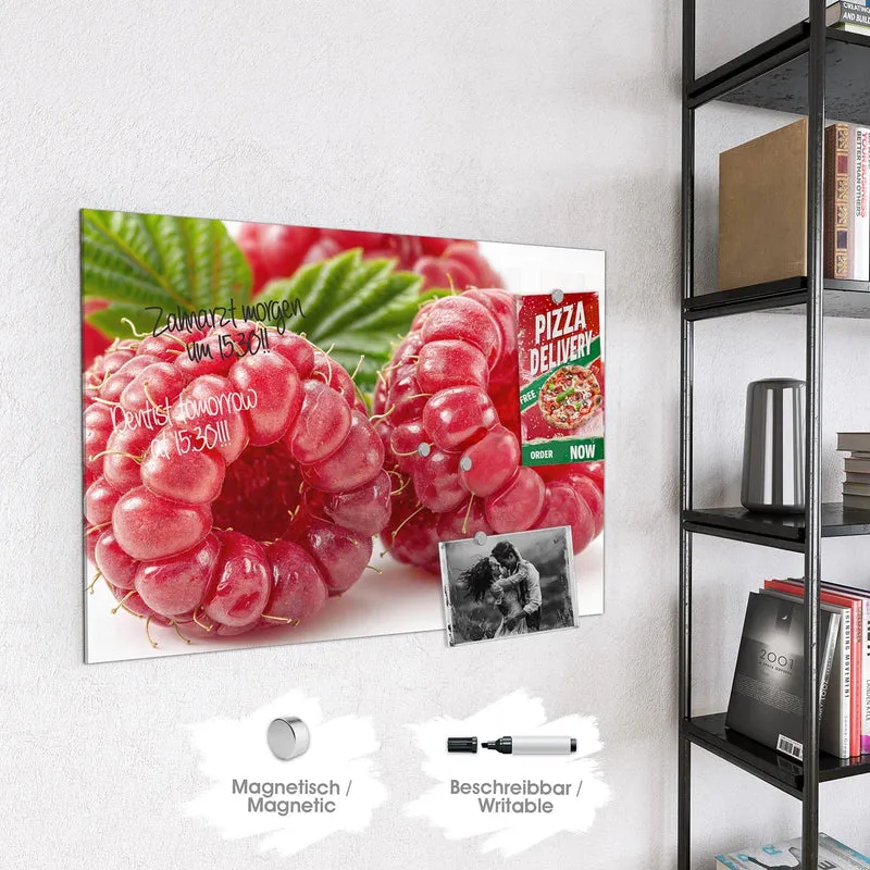 Magnettafel - Saftige Himbeeren