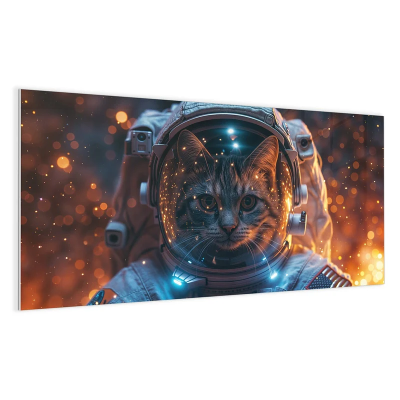 Magnettafel - Katze im Raumanzug