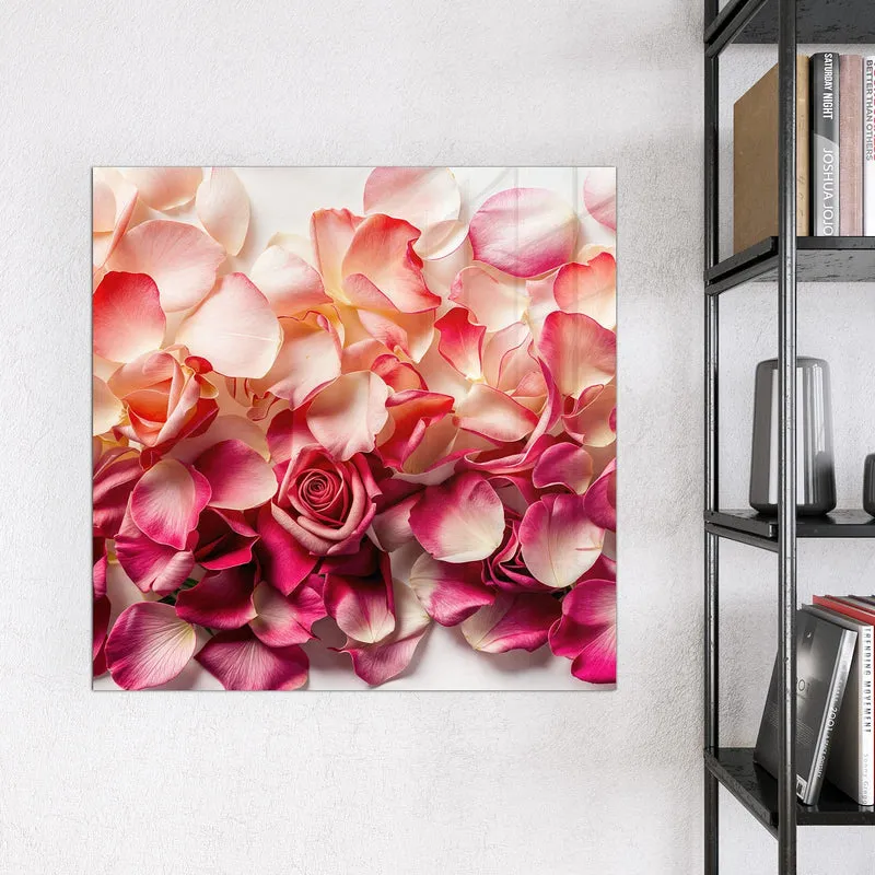 Magnettafel - Rosenblüten in Pink
