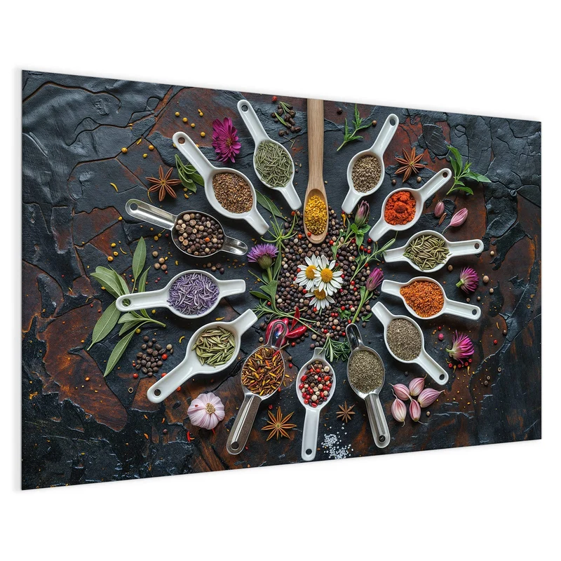 Magnettafel - Gewürzkreis mit Löffeln