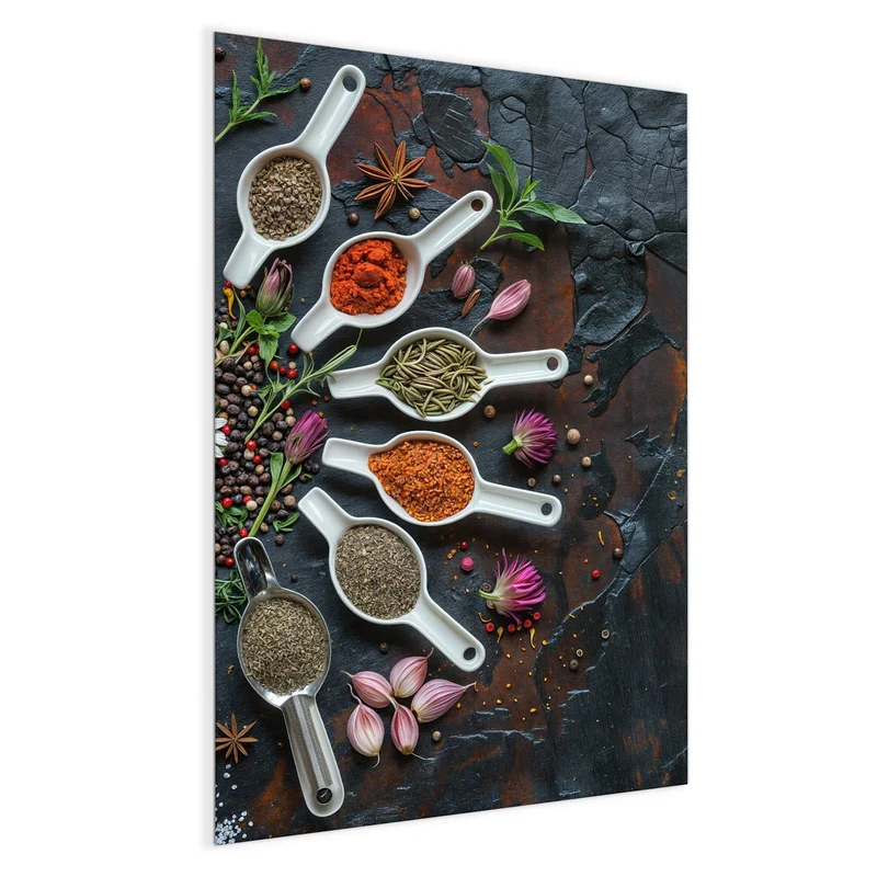 Magnettafel - Gewürzkreis mit Löffeln