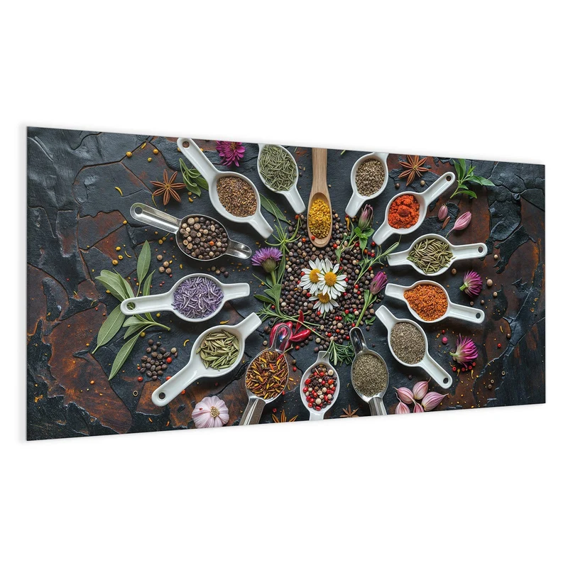 Magnettafel - Gewürzkreis mit Löffeln