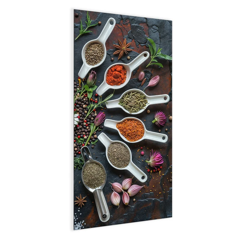 Magnettafel - Gewürzkreis mit Löffeln