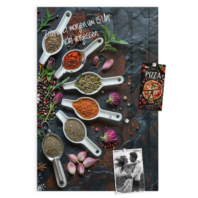 Magnettafel - Gewürzkreis mit Löffeln