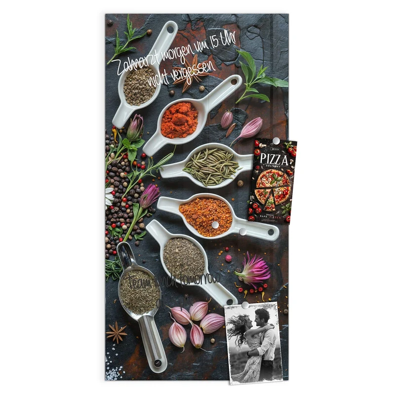 Magnettafel - Gewürzkreis mit Löffeln