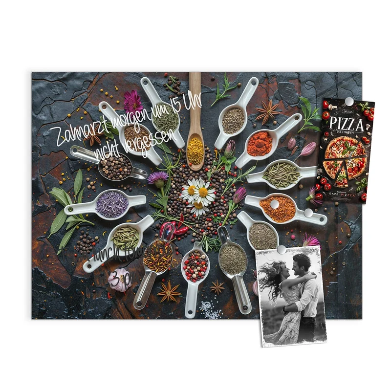 Magnettafel - Gewürzkreis mit Löffeln