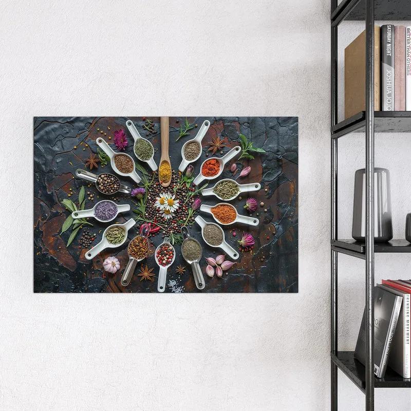 Magnettafel - Gewürzkreis mit Löffeln