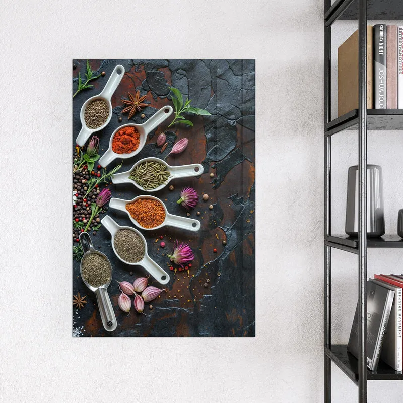 Magnettafel - Gewürzkreis mit Löffeln
