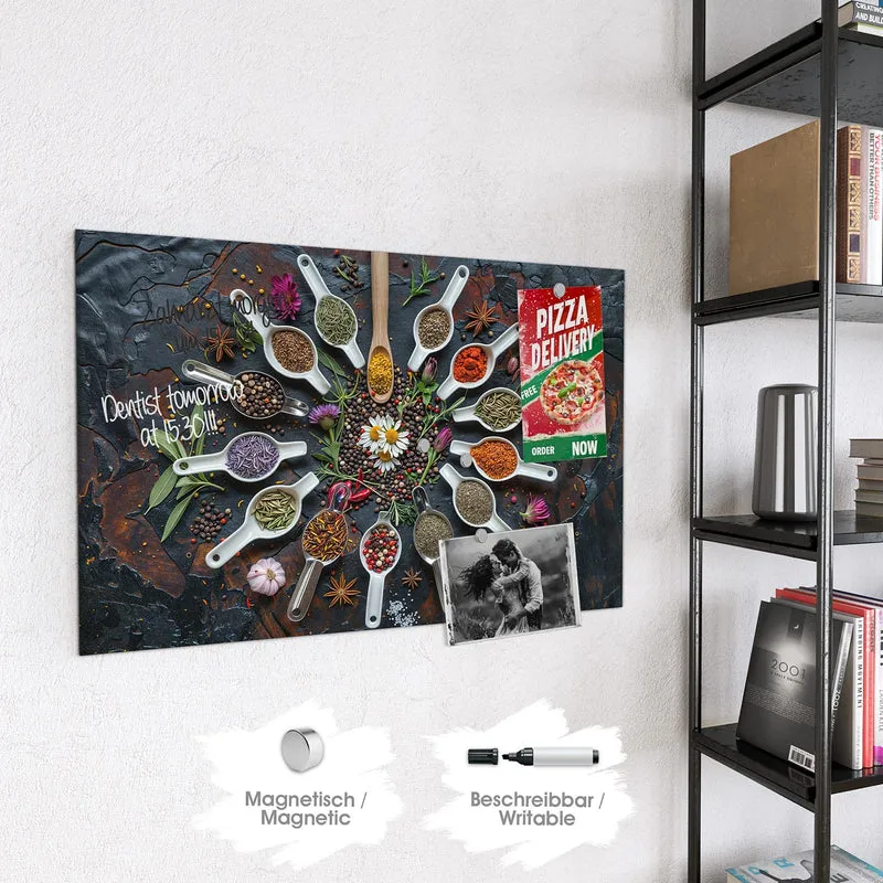 Magnettafel - Gewürzkreis mit Löffeln