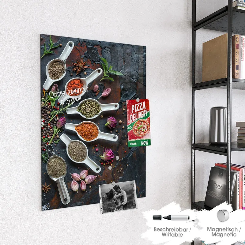 Magnettafel - Gewürzkreis mit Löffeln