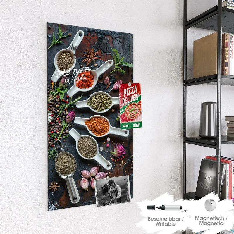 Magnettafel - Gewürzkreis mit Löffeln