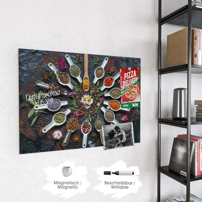 Magnettafel - Gewürzkreis mit Löffeln