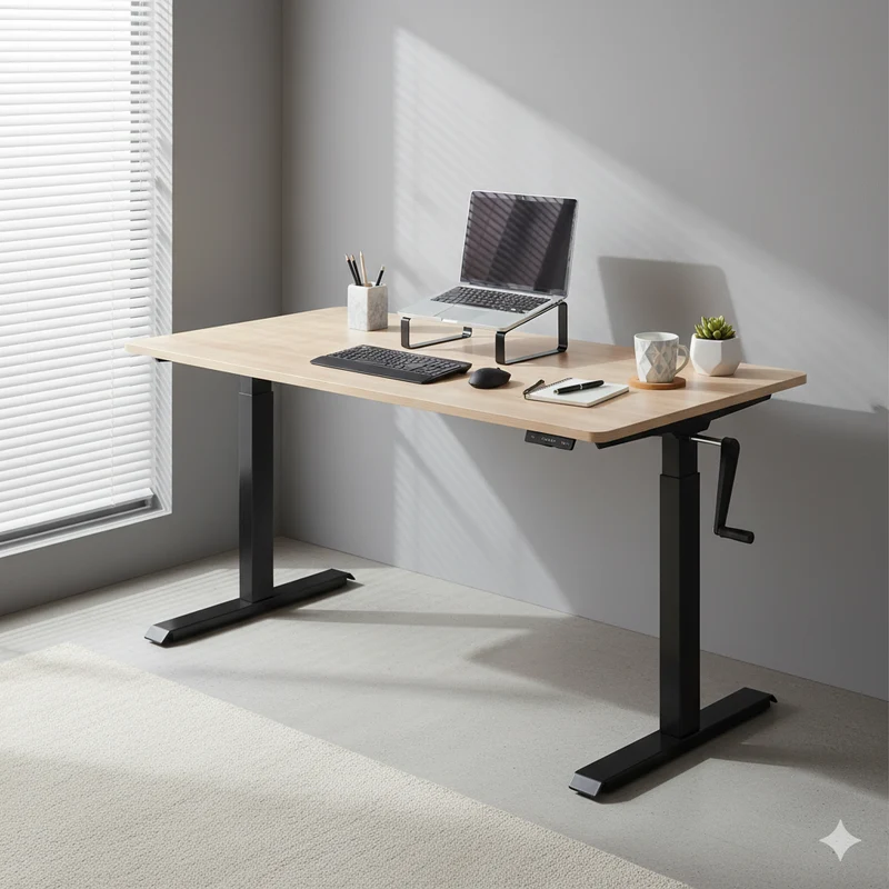 Höhenverstellbarer Schreibtisch manuell MO Casa Mo One Plus per Kurbel - 70 kg Maximalbelastung
