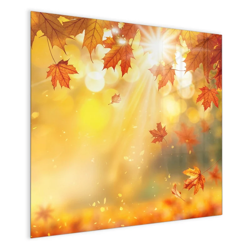 Magnettafel - Sonne im Ahornlaub