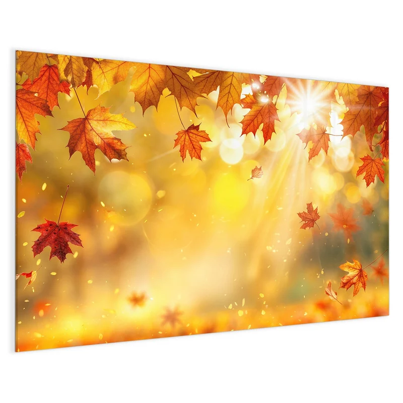 Magnettafel - Sonne im Ahornlaub