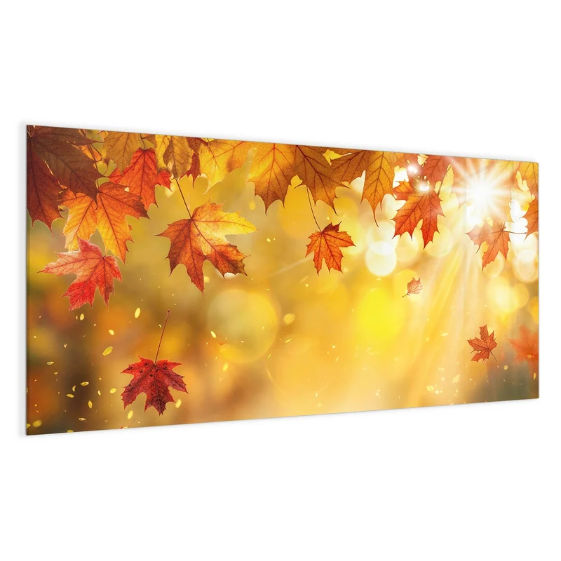 Magnettafel - Sonne im Ahornlaub