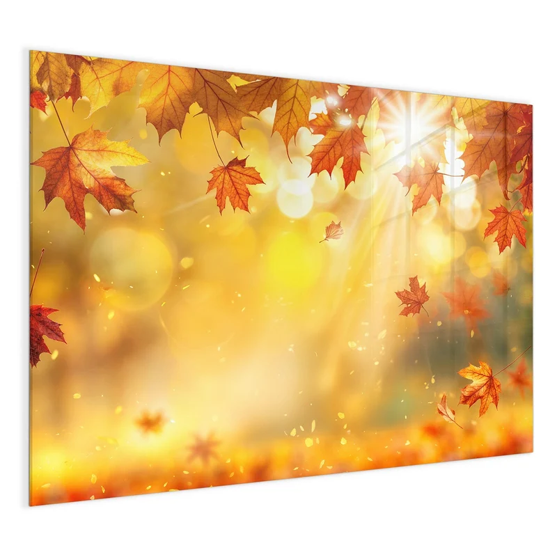 Magnettafel - Sonne im Ahornlaub