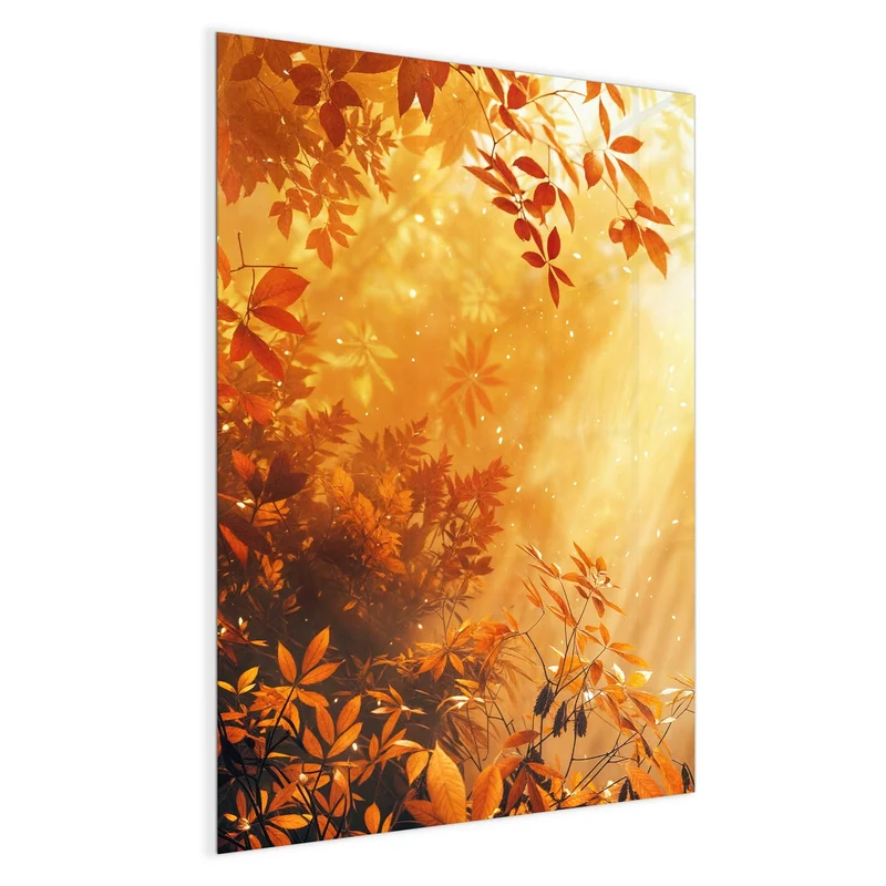 Magnettafel - Herbstwald im Gegenlicht