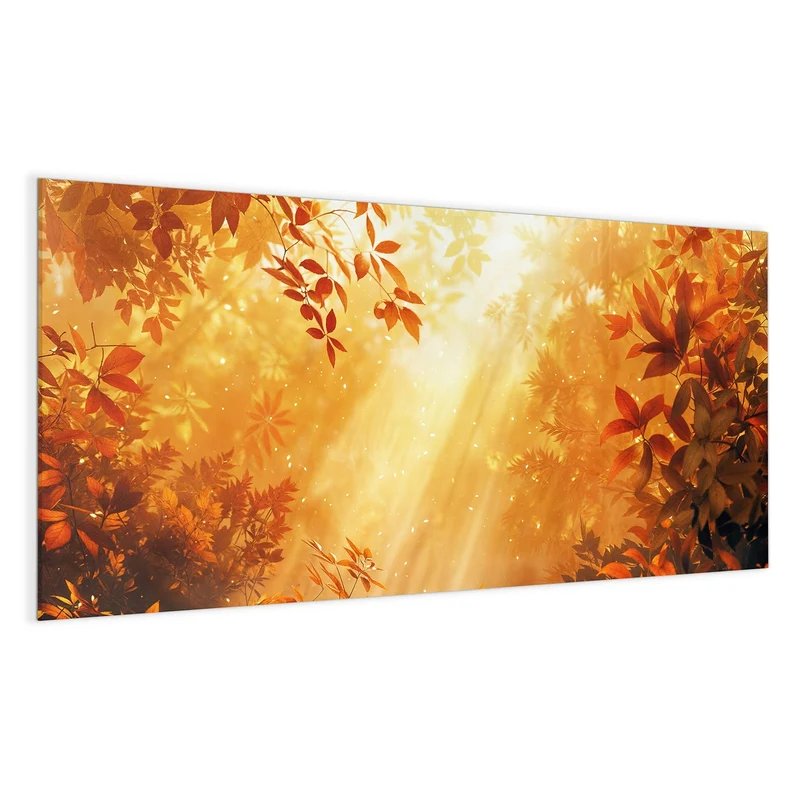 Magnettafel - Herbstwald im Gegenlicht
