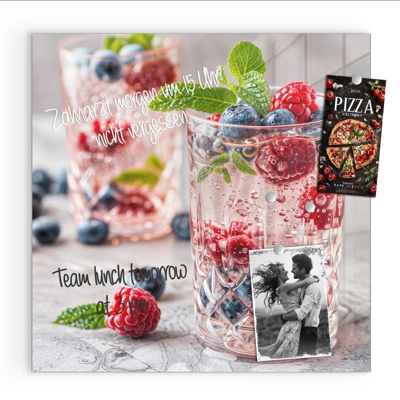 Magnettafel - Limonade mit Beeren