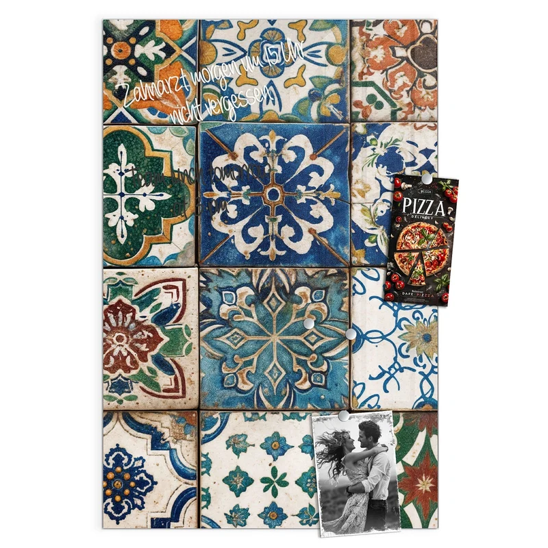 Magnettafel - Mediterrane Fliesen