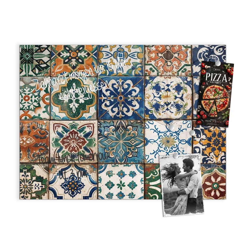 Magnettafel - Mediterrane Fliesen