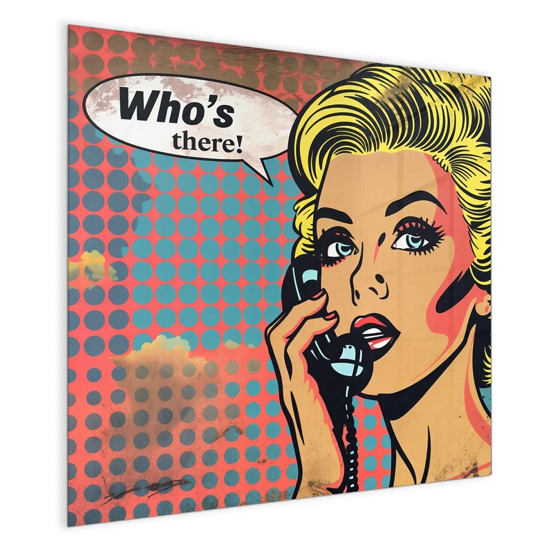Magnettafel - Telefonierende Frau