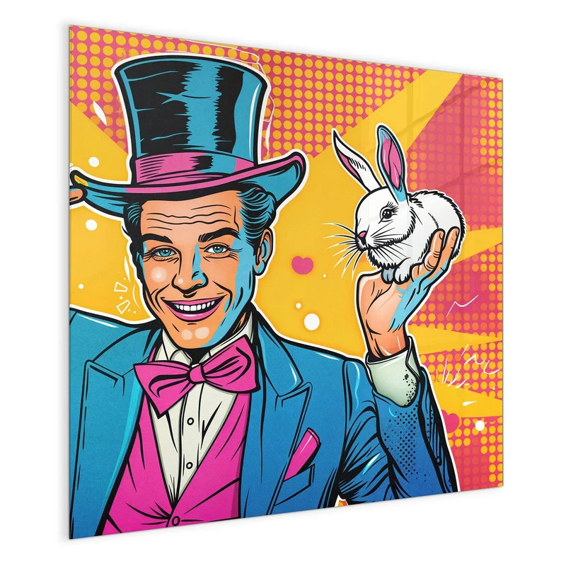 Magnettafel - Zauberer mit Hase