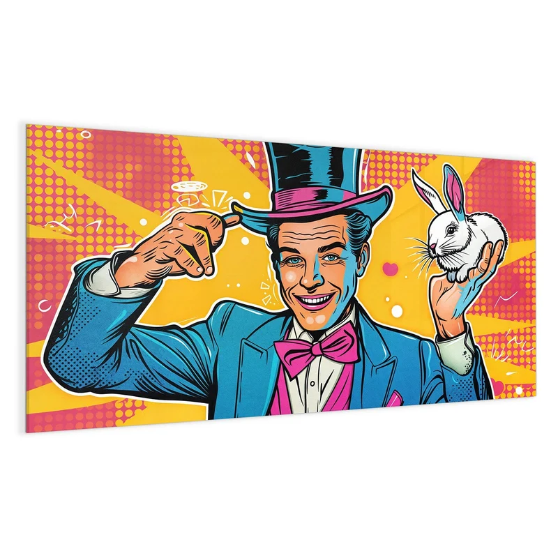 Magnettafel - Zauberer mit Hase