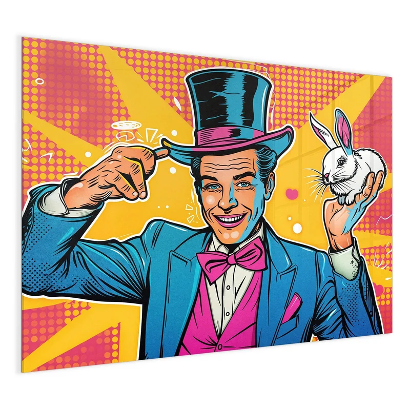 Magnettafel - Zauberer mit Hase