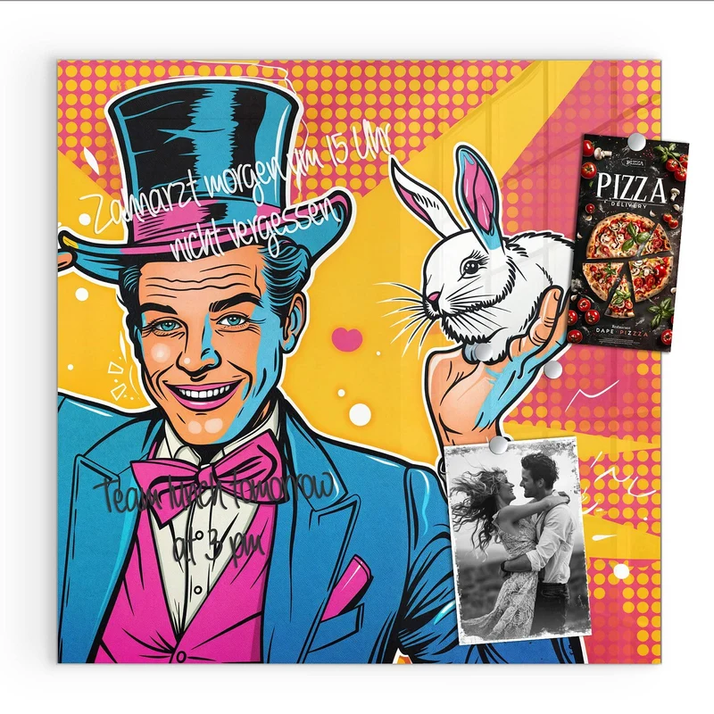 Magnettafel - Zauberer mit Hase
