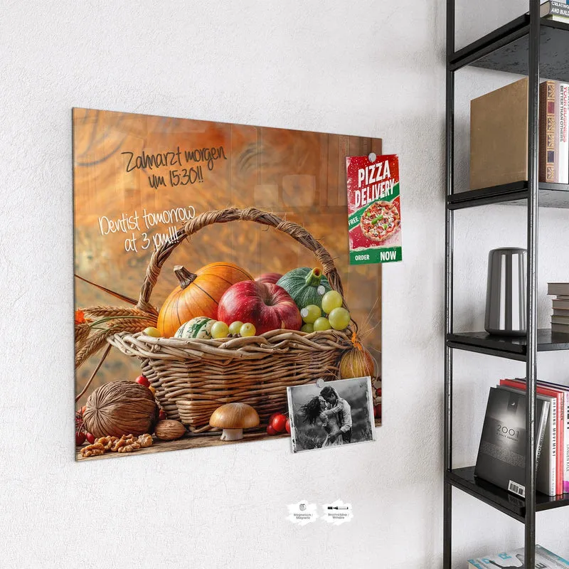 Magnettafel - Herbstlicher Korb