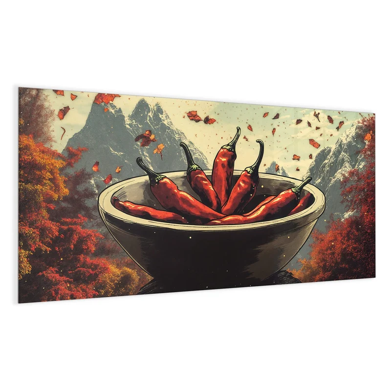 Magnettafel - Schale mit Chilis