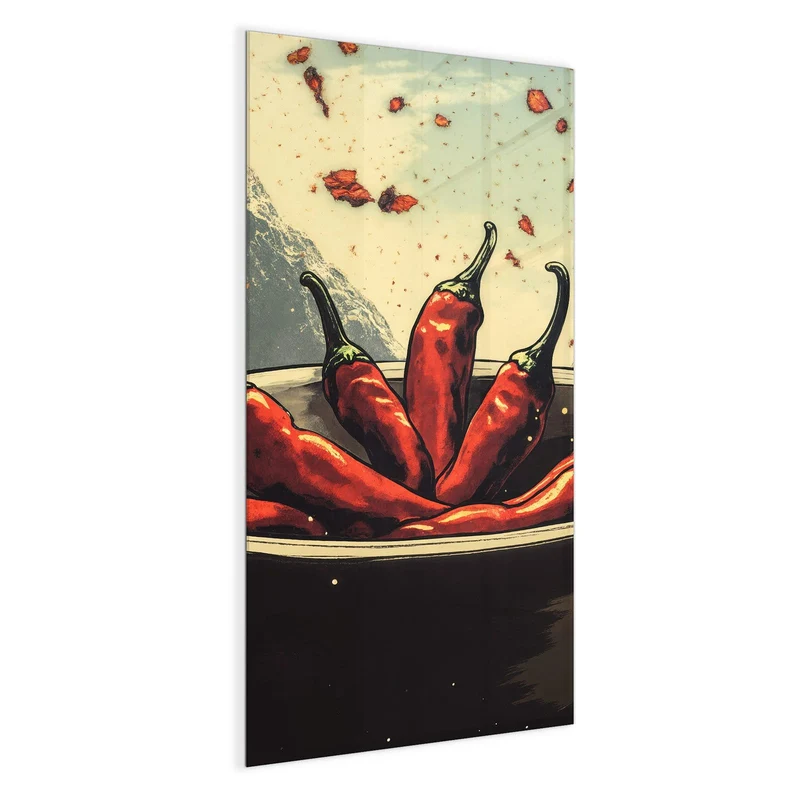 Magnettafel - Schale mit Chilis