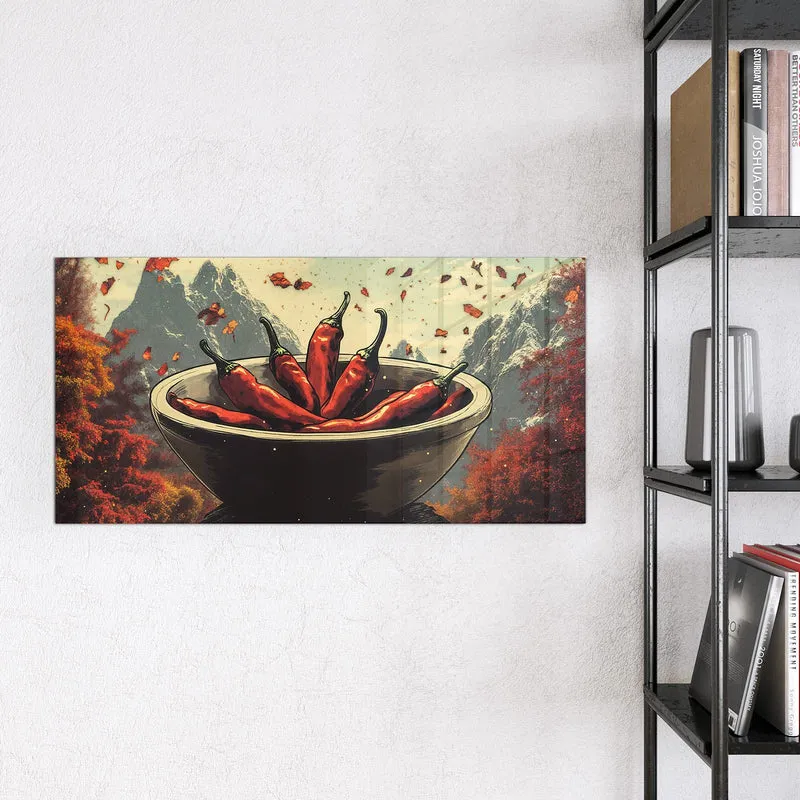 Magnettafel - Schale mit Chilis