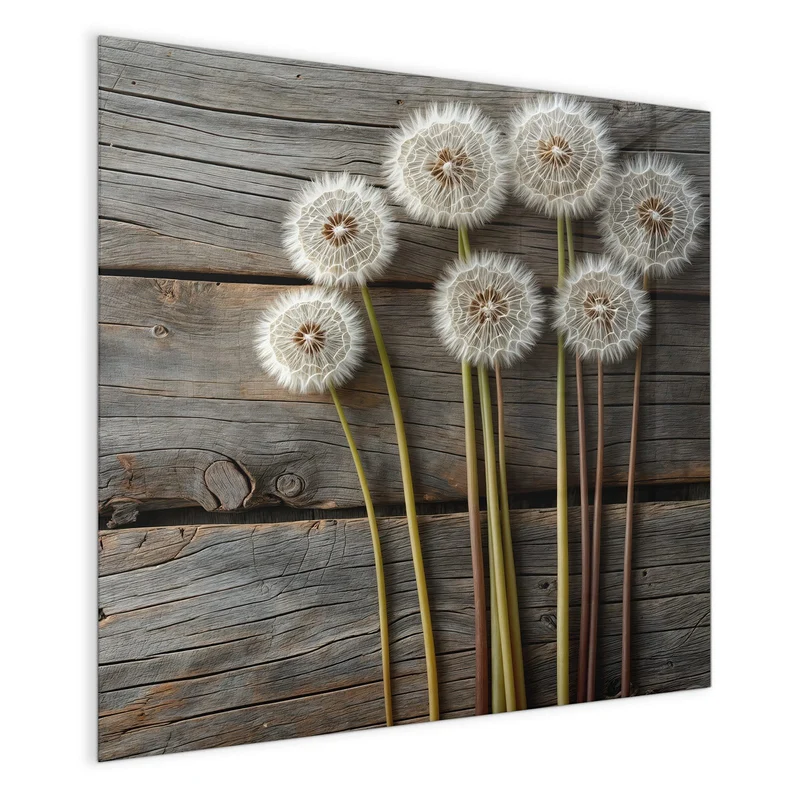 Magnettafel - Pusteblumen auf Holz