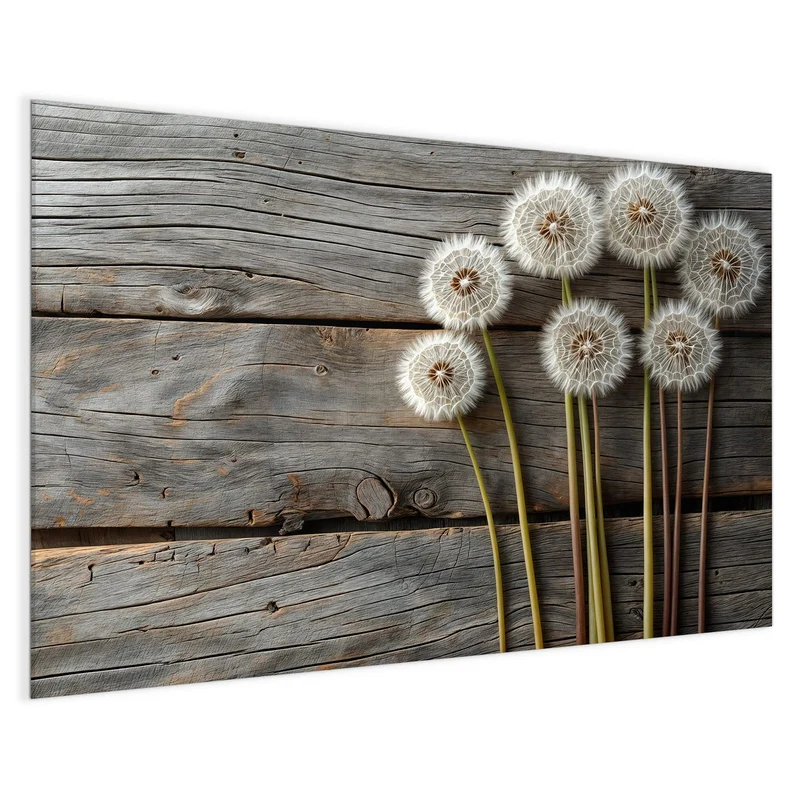 Magnettafel - Pusteblumen auf Holz