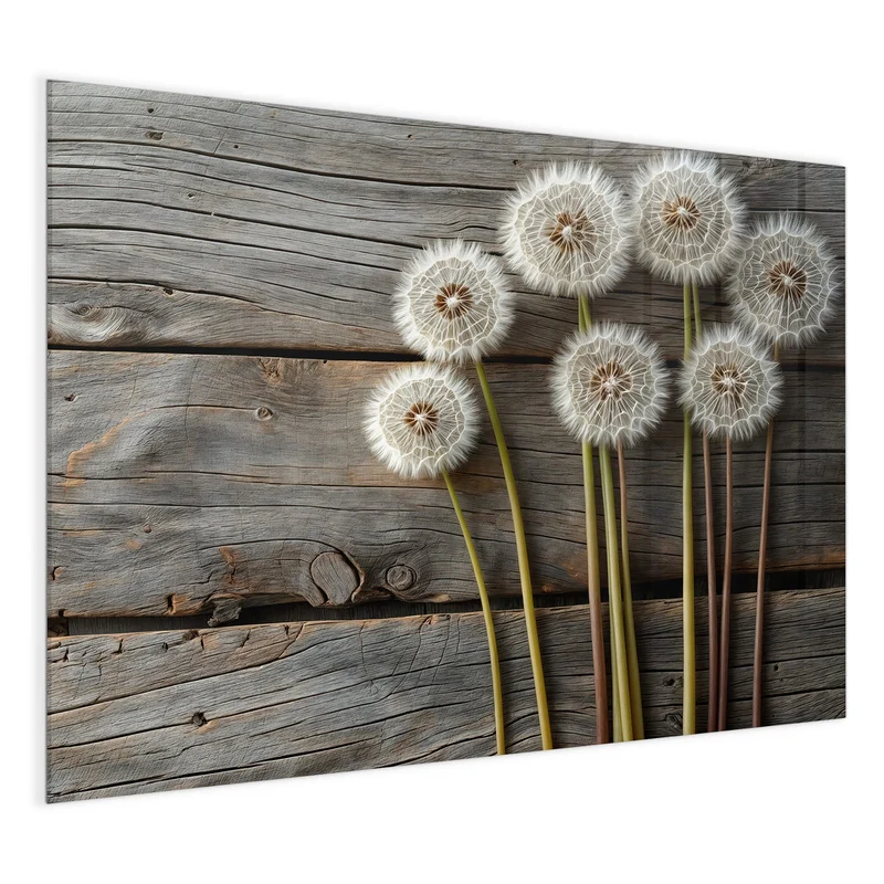 Magnettafel - Pusteblumen auf Holz