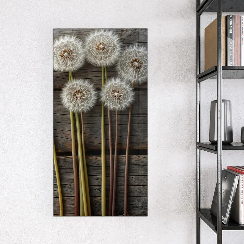 Magnettafel - Pusteblumen auf Holz