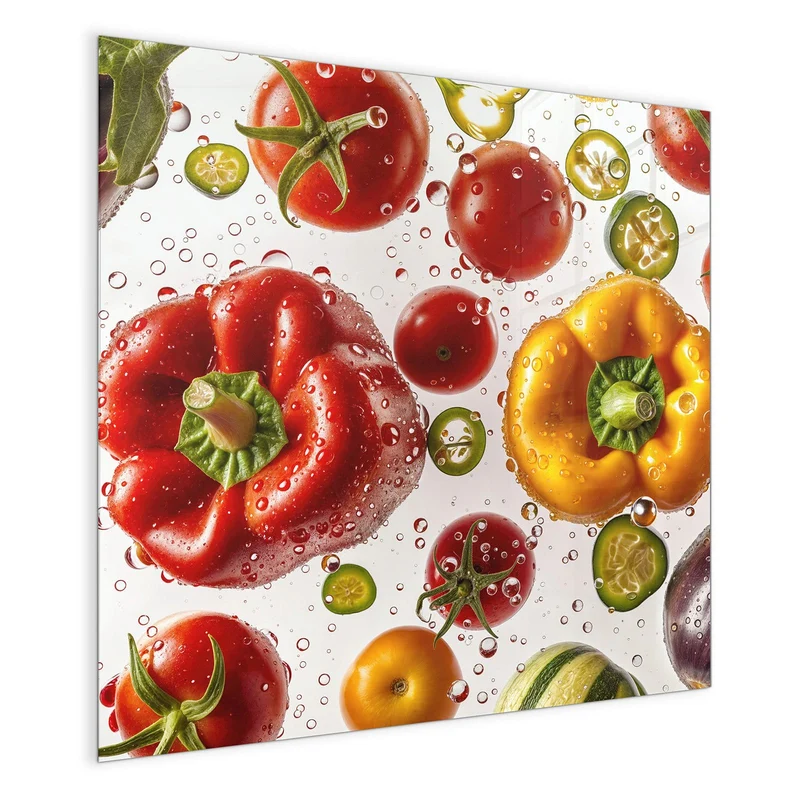 Magnettafel - Paprika und Tomaten