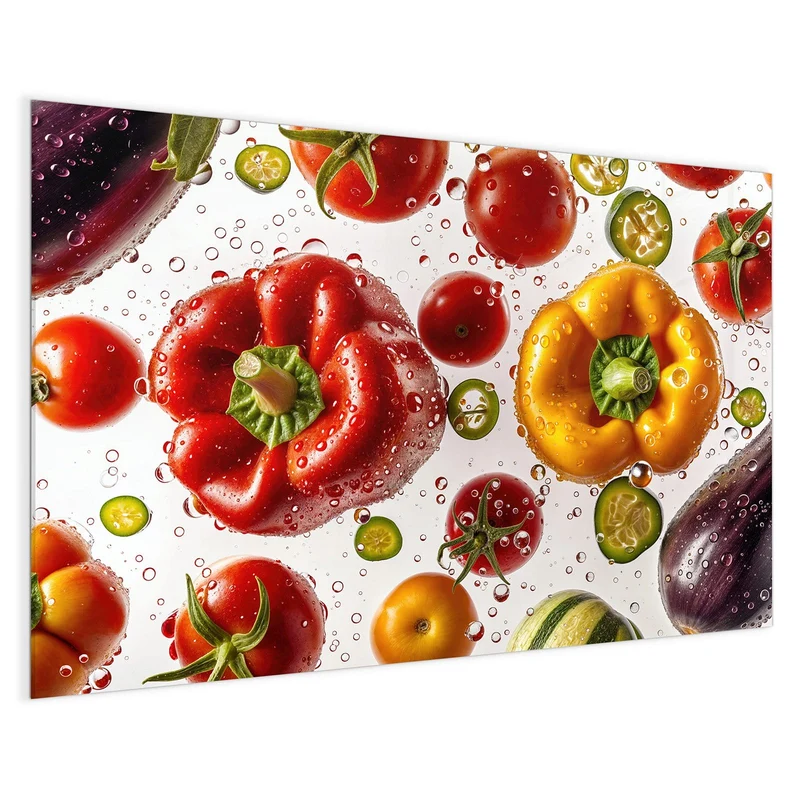 Magnettafel - Paprika und Tomaten