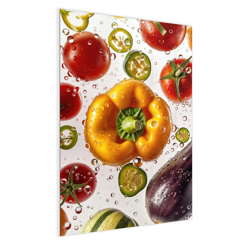 Magnettafel - Paprika und Tomaten